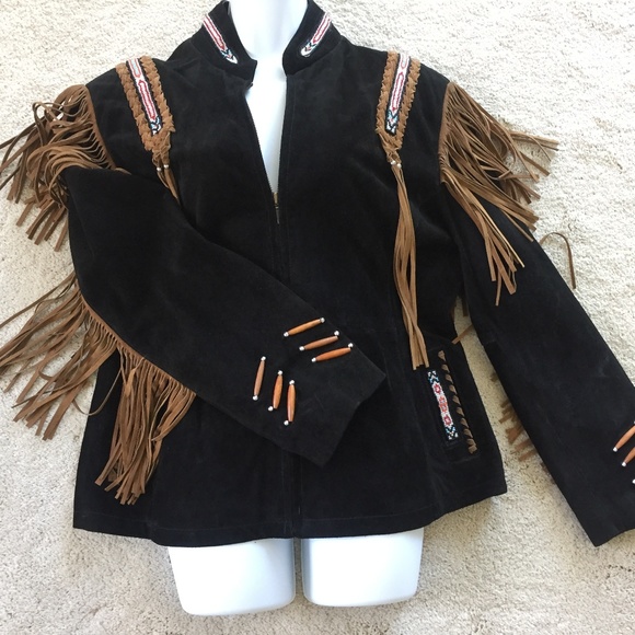 T4 West Ladies Suede Fringed Jacket - Picture 4 of 7